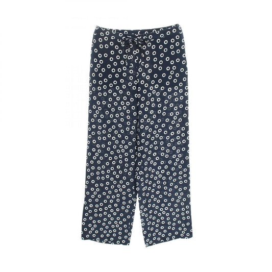 MAX MARA Dot Print Silk Pants Navy White Size 38