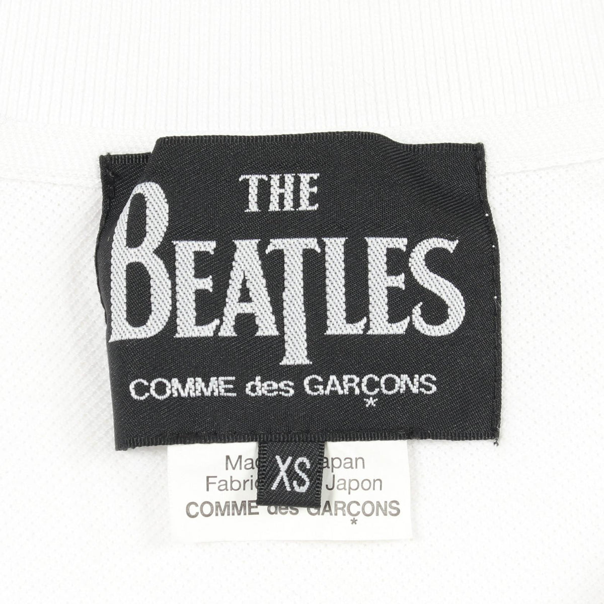 COMME des GARCONS The Beatles Apple Patch Polo White Size XS