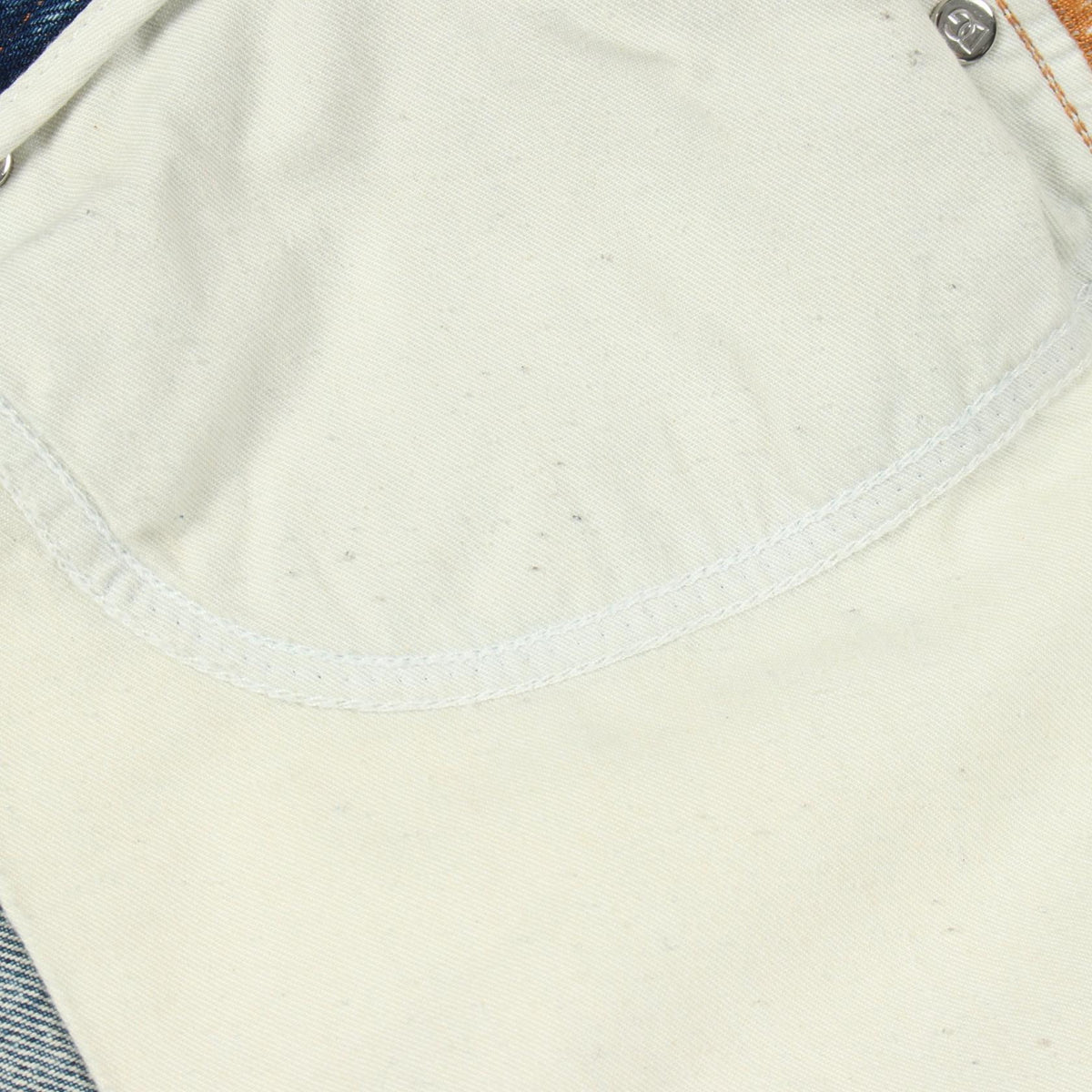 DOLCE & GABBANA Logo Plate Blue Cotton Denim Jeans Size 48
