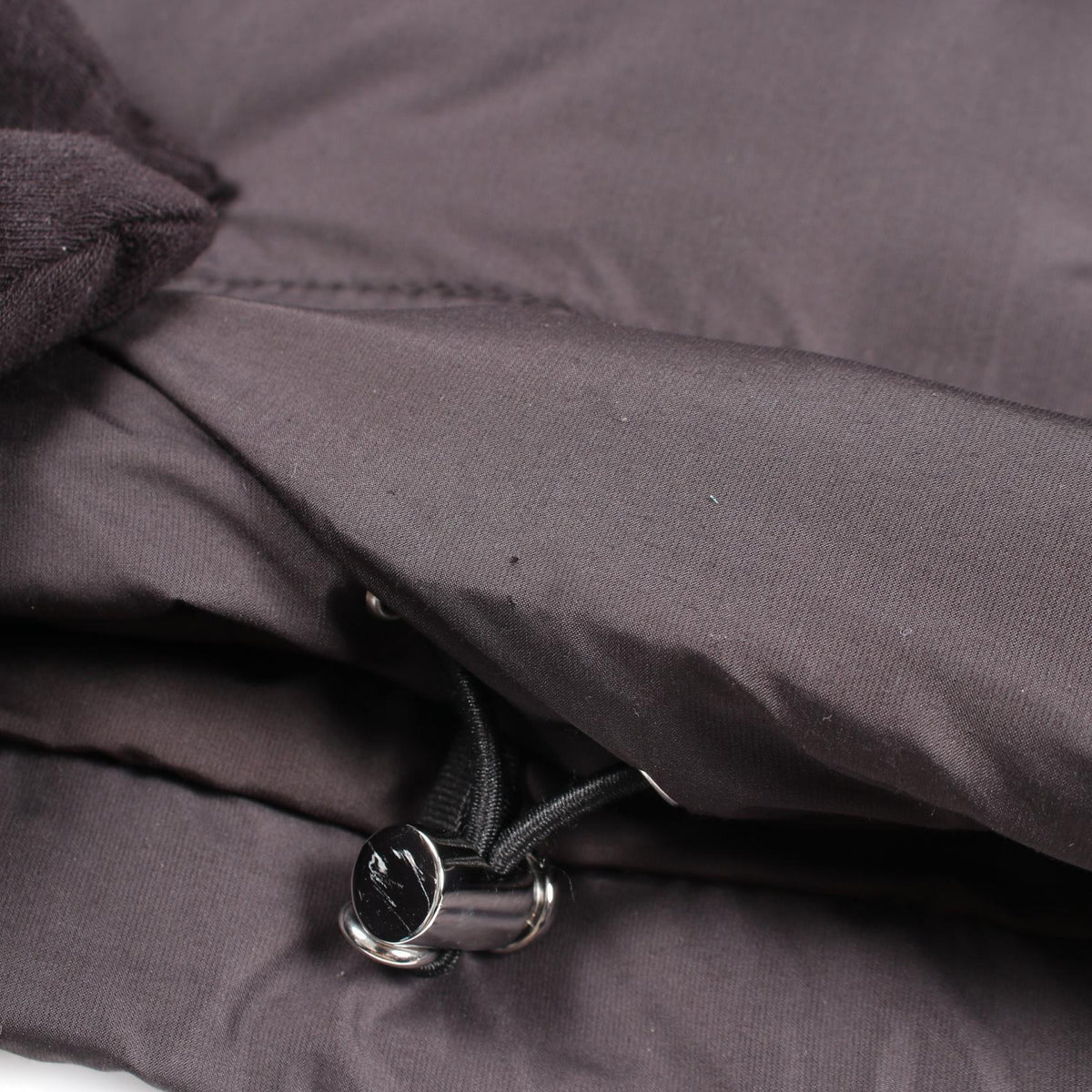 PRADA Hooded Triangle Logo Poly Down Jacket Black Size 48