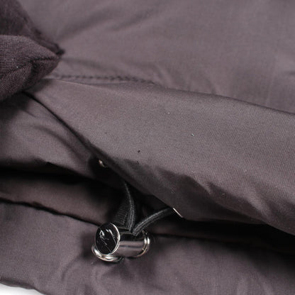 PRADA Hooded Triangle Logo Poly Down Jacket Black Size 48