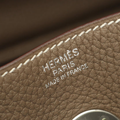 HERMES Lindy 30 Etoupe Shoulder Bag Gray