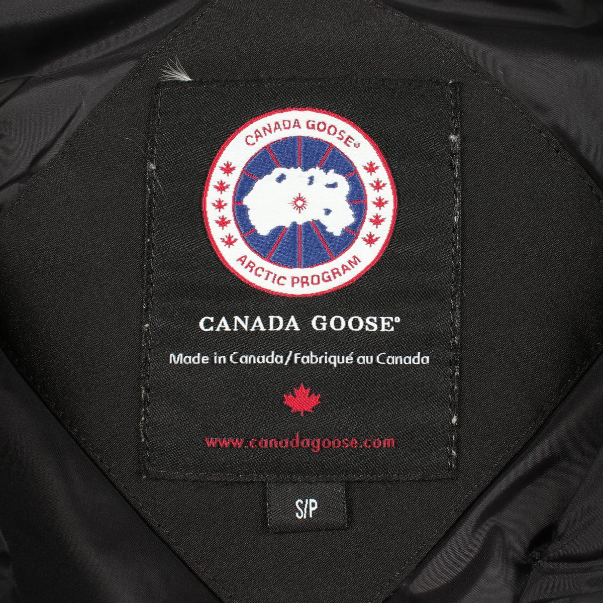 CANADA GOOSE BRONTE PARKA Hooded Down Jacket Black Size S