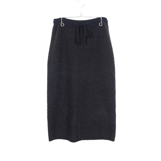 Drawer Cotton Knit Midi Skirt Blue Size 2