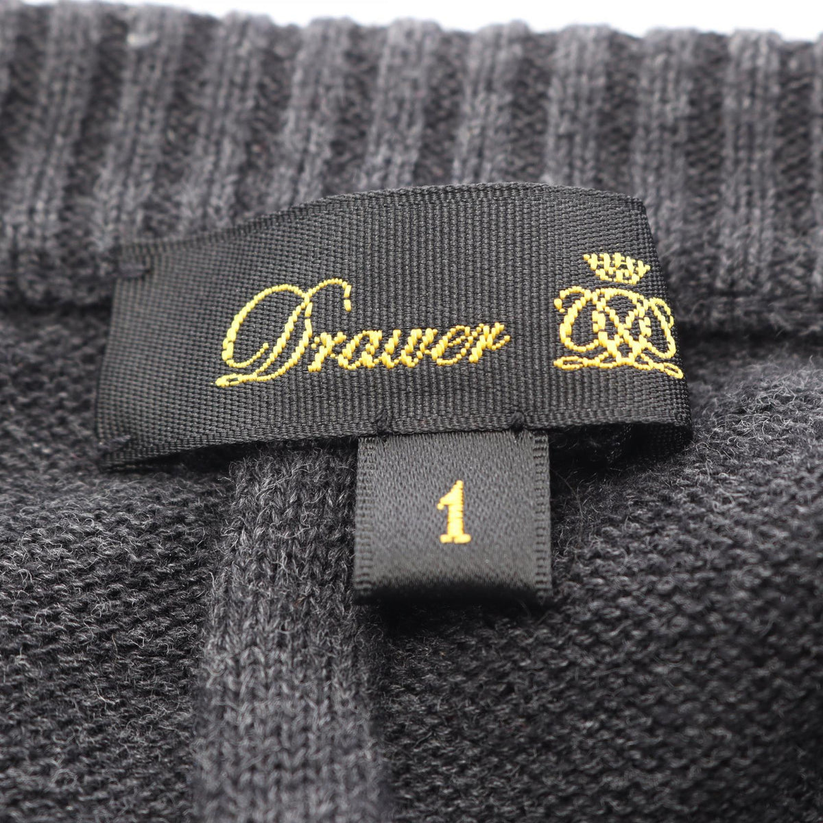 Drawer Cotton Cashmere Knit Sweater Gray Size 1