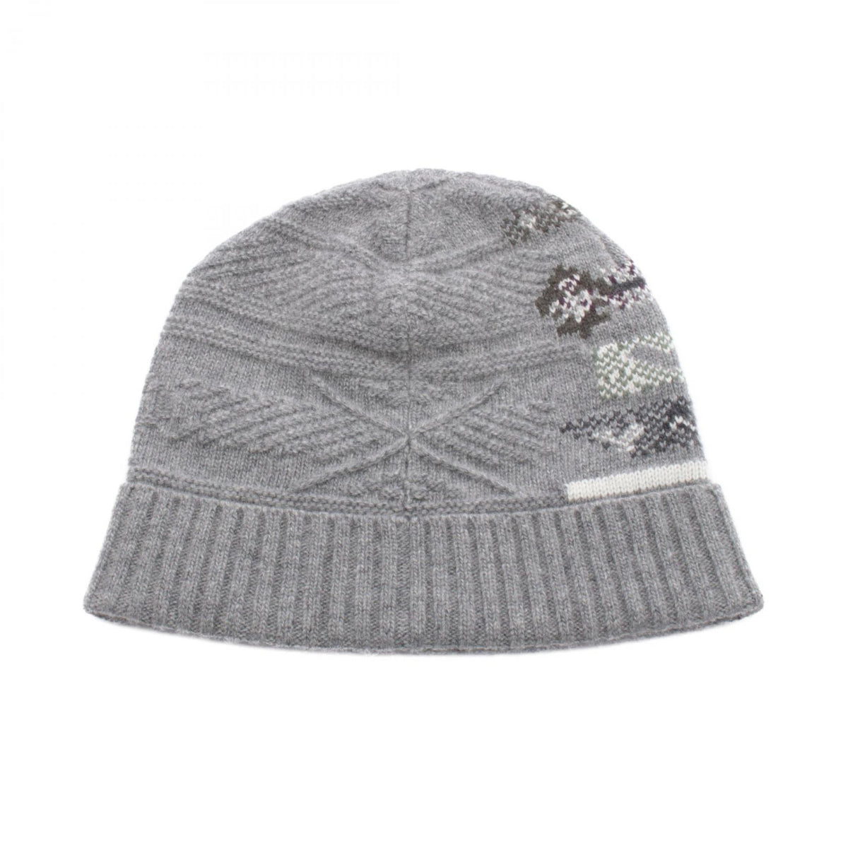 HERMES Sellier Button Wool Cashmere Knit Cap Size S