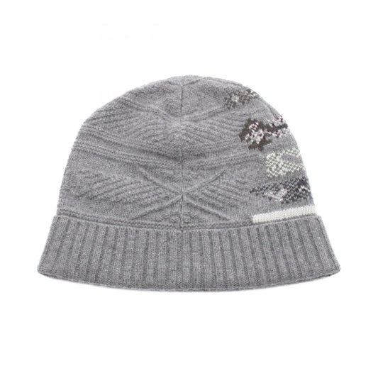 HERMES Sellier Button Wool Cashmere Knit Cap Size S