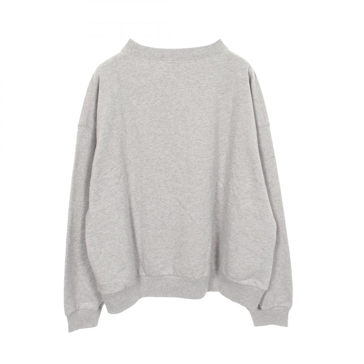 BALENCIAGA Logo Embroidery Sweatshirt Cotton Gray Size XL