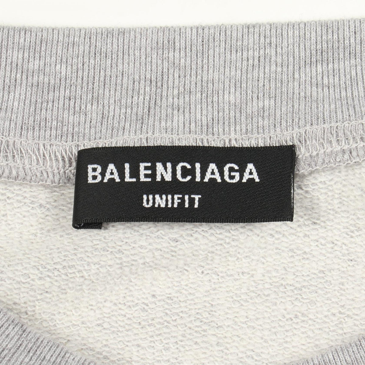 BALENCIAGA Logo Embroidery Sweatshirt Cotton Gray Size XL