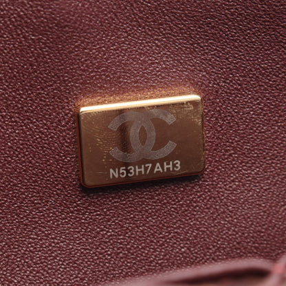 CHANEL Black Caviar Skin Matelasse Gold HW Shoulder Bag