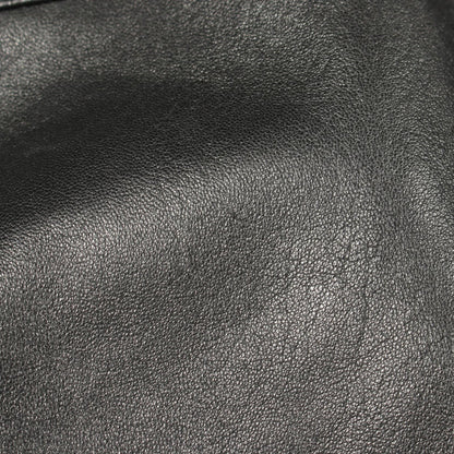 GUCCI Single Leather Riders Jacket Black Size 44