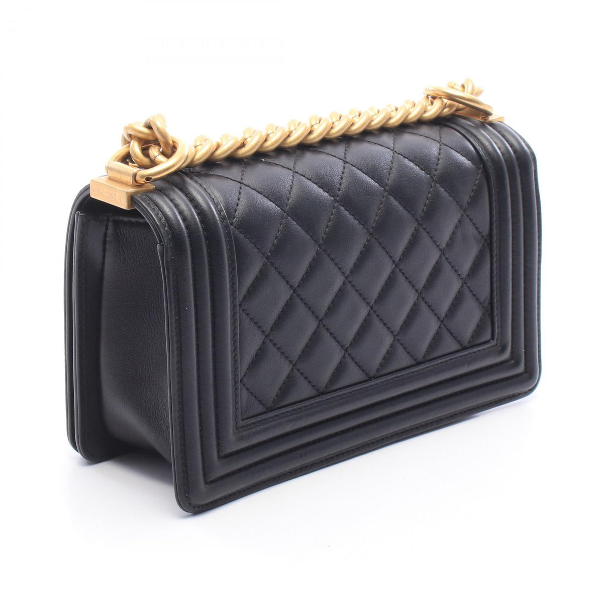 CHANEL Boy Chanel Leather Bag Black