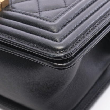 CHANEL Boy Chanel Leather Bag Black