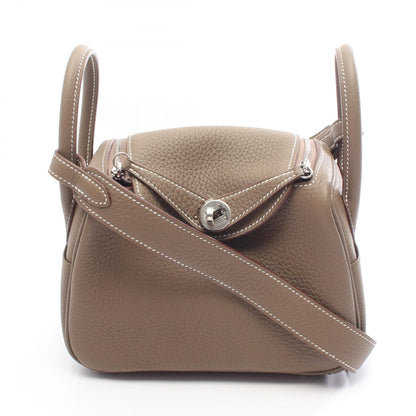 HERMES Lindy Mini Etoupe Shoulder Bag Gray