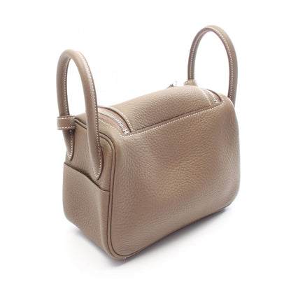 HERMES Lindy Mini Etoupe Shoulder Bag Gray