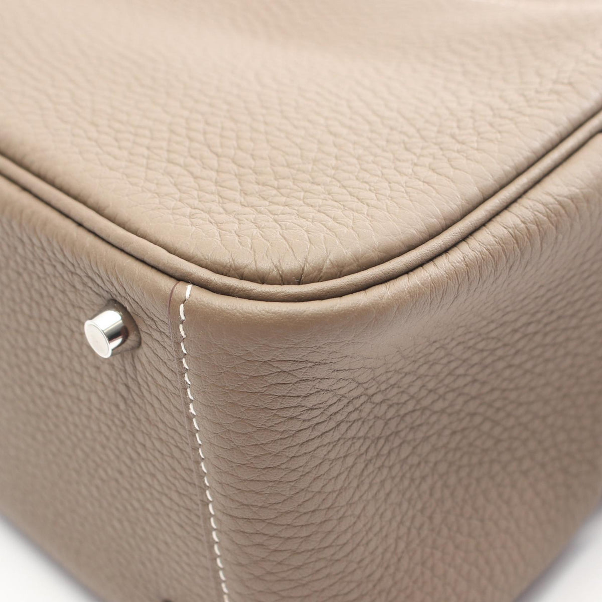 HERMES Lindy Mini Etoupe Shoulder Bag Gray
