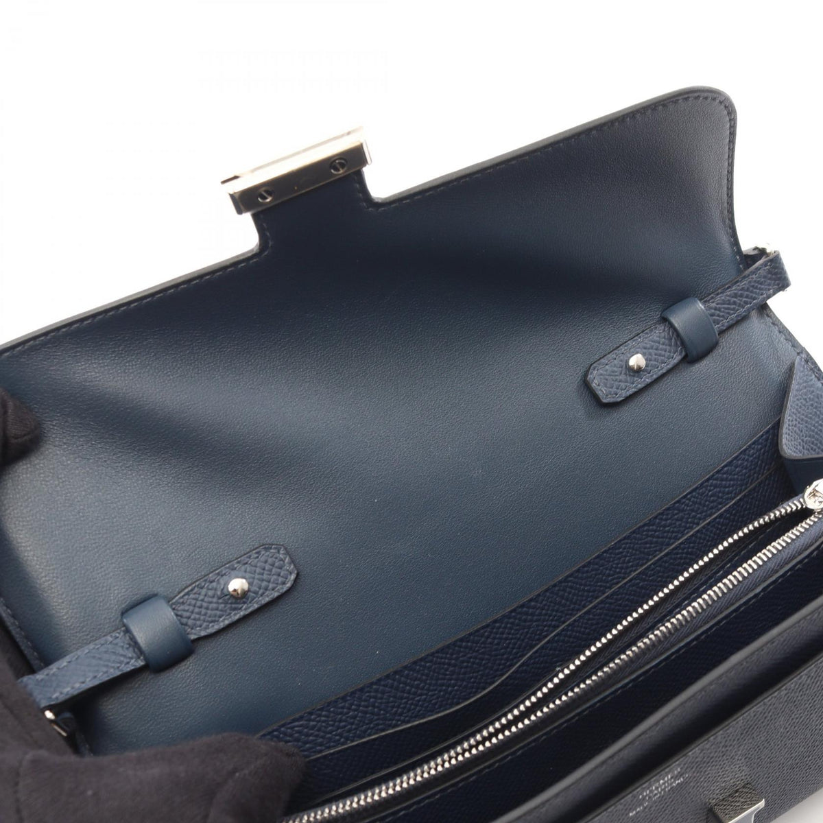 HERMES Navy Blue Constance Shoulder Bag