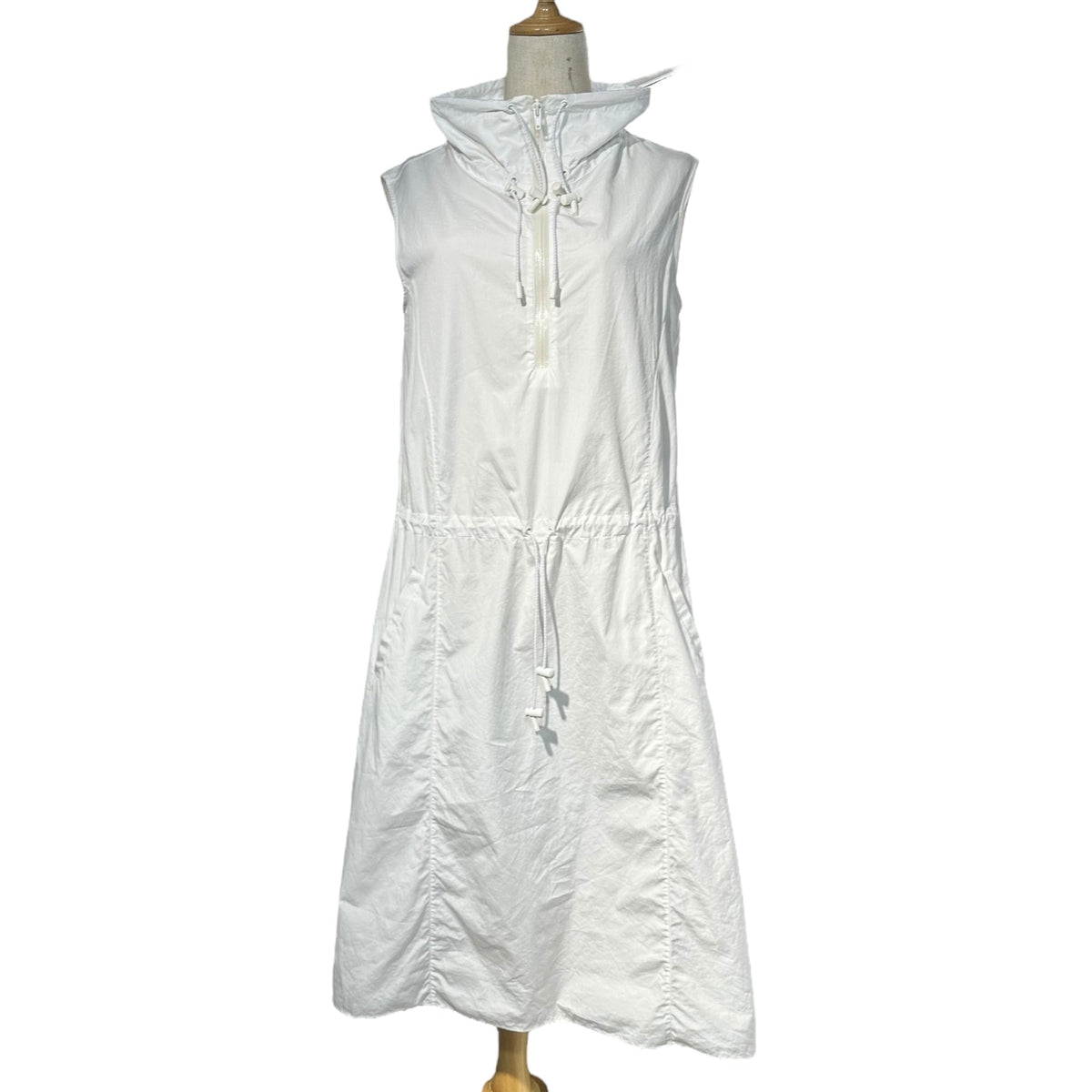 MAISON MARGIELA 19SS Half-Zip Drawstring Dress White Size 38