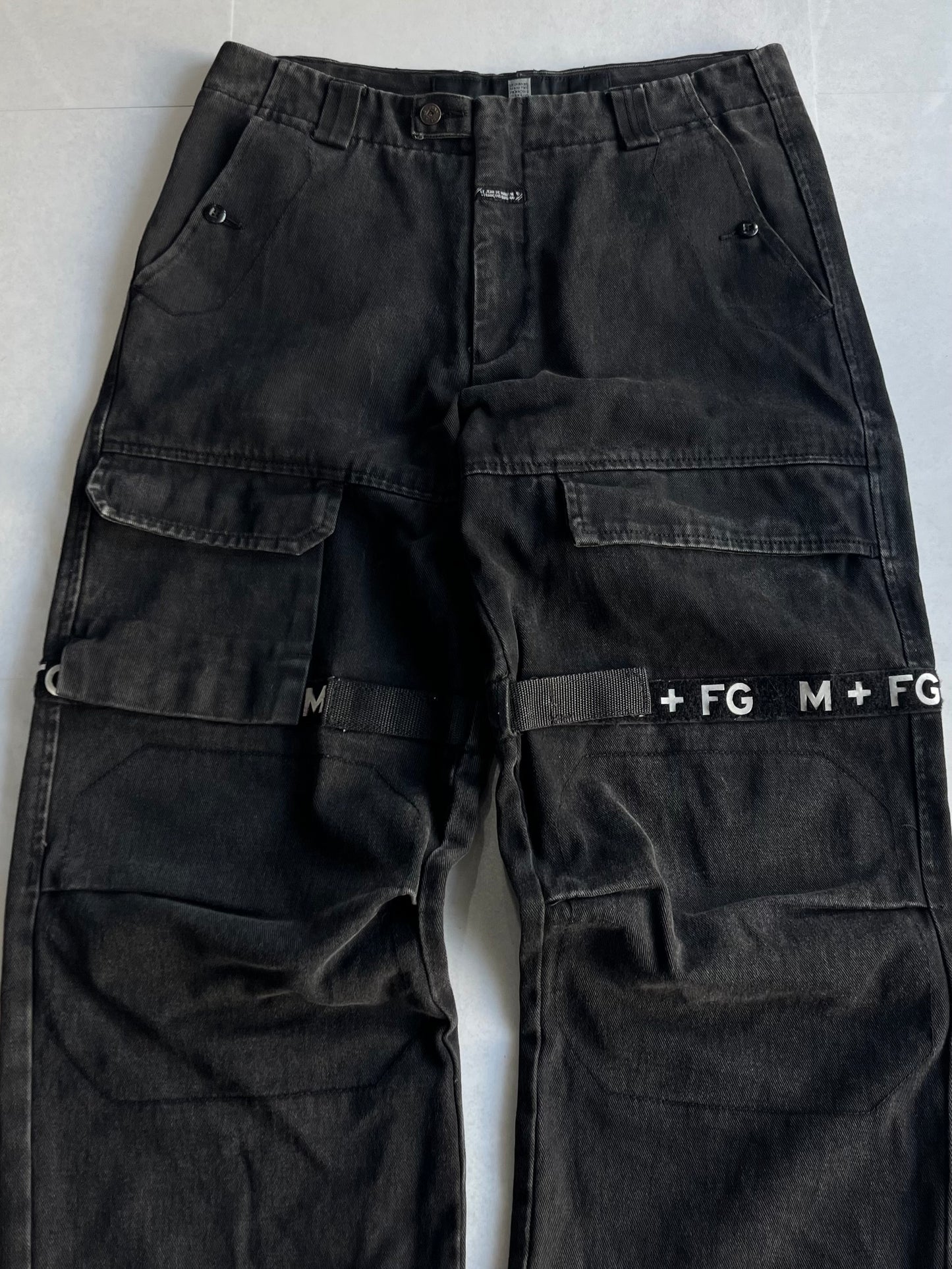 Marithe + Francois Girbaud Black Wide Denim Jeans Size 40