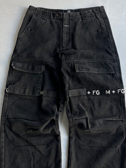 Marithe + Francois Girbaud Black Wide Denim Jeans Size 40