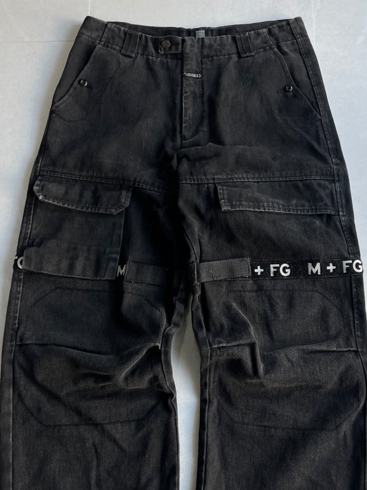 Marithe + Francois Girbaud Black Wide Denim Jeans Size 40