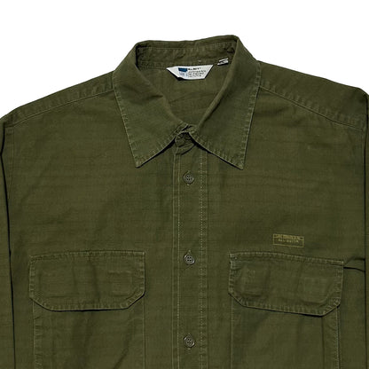 LEVIS 1990s Velcro Pocket Long Sleeve Shirt Olive Size L
