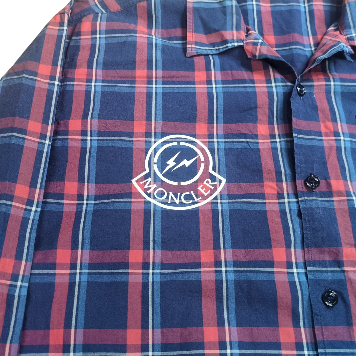 FRAGMENT DESIGN×MONCLER World Tour Check Shirt Size 4