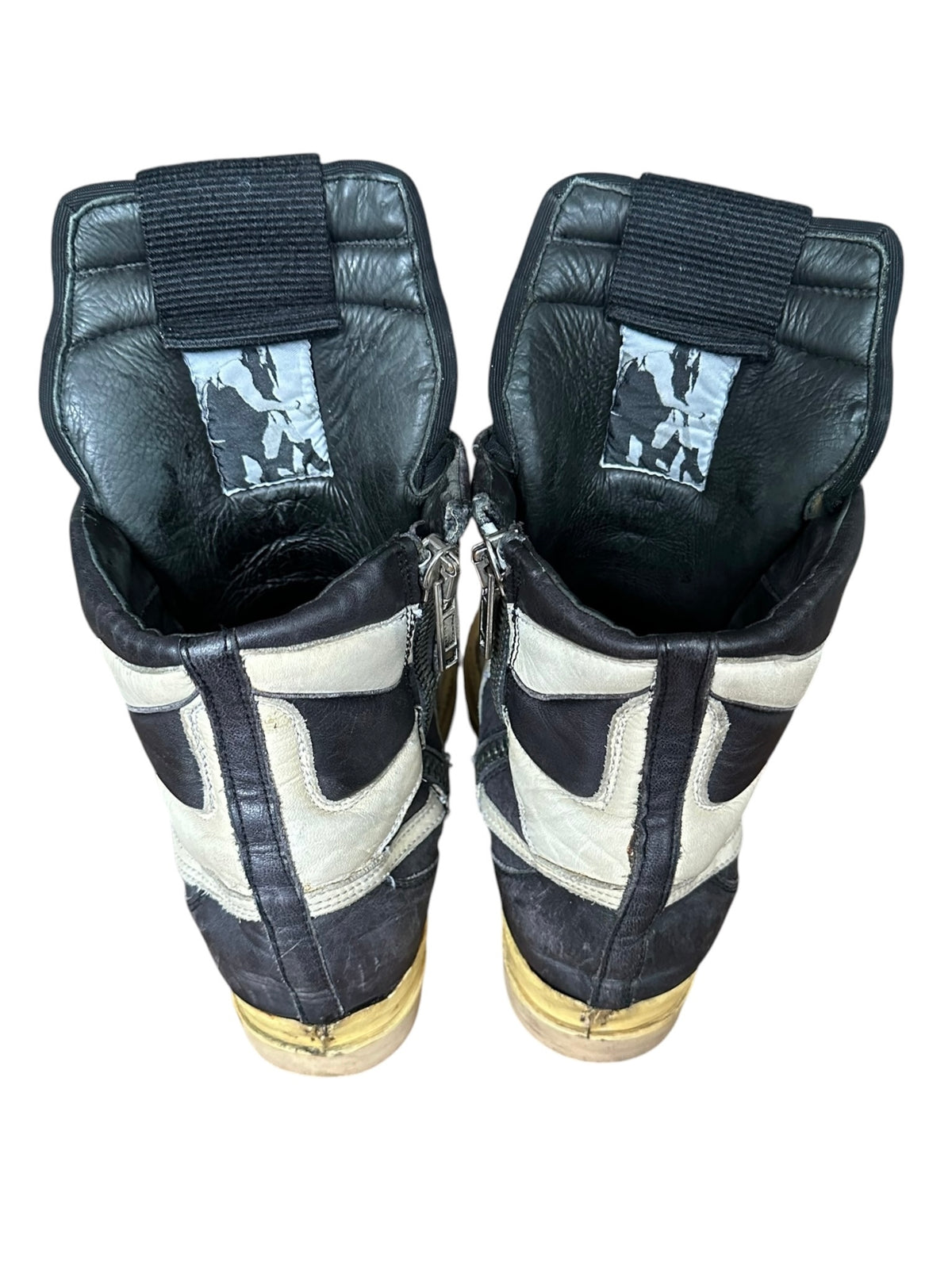 rick owens AW07 Oreo Dunk Hi-Top Sneakers