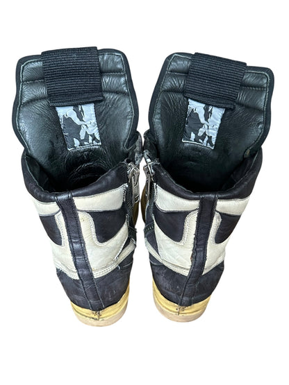 rick owens AW07 Oreo Dunk Hi-Top Sneakers