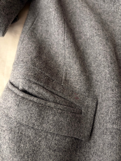JIL SANDER 00s Wool Cashmere Fly-Front Coat Gray Size 36