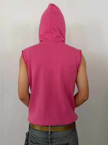 PHENOMENON Pink Cotton Vest Size S