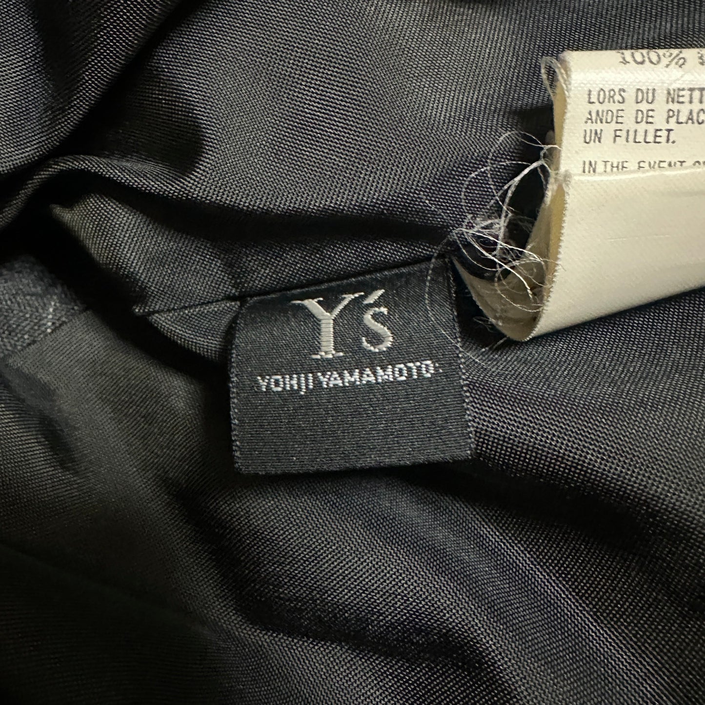 Y's Dark Gray Cashmere Blend Wool Long Coat