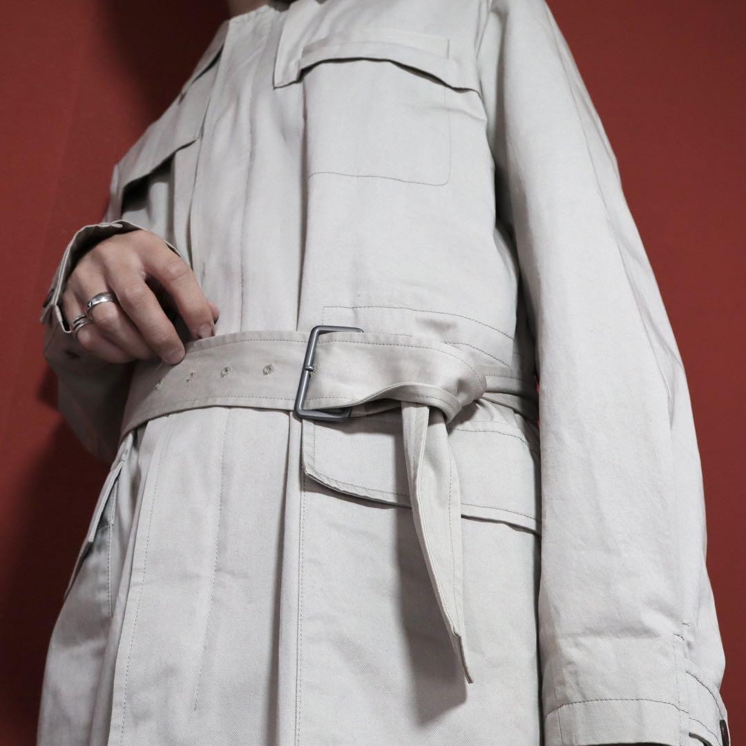 Jil Sander Work Design Belted Long Coat Size 46