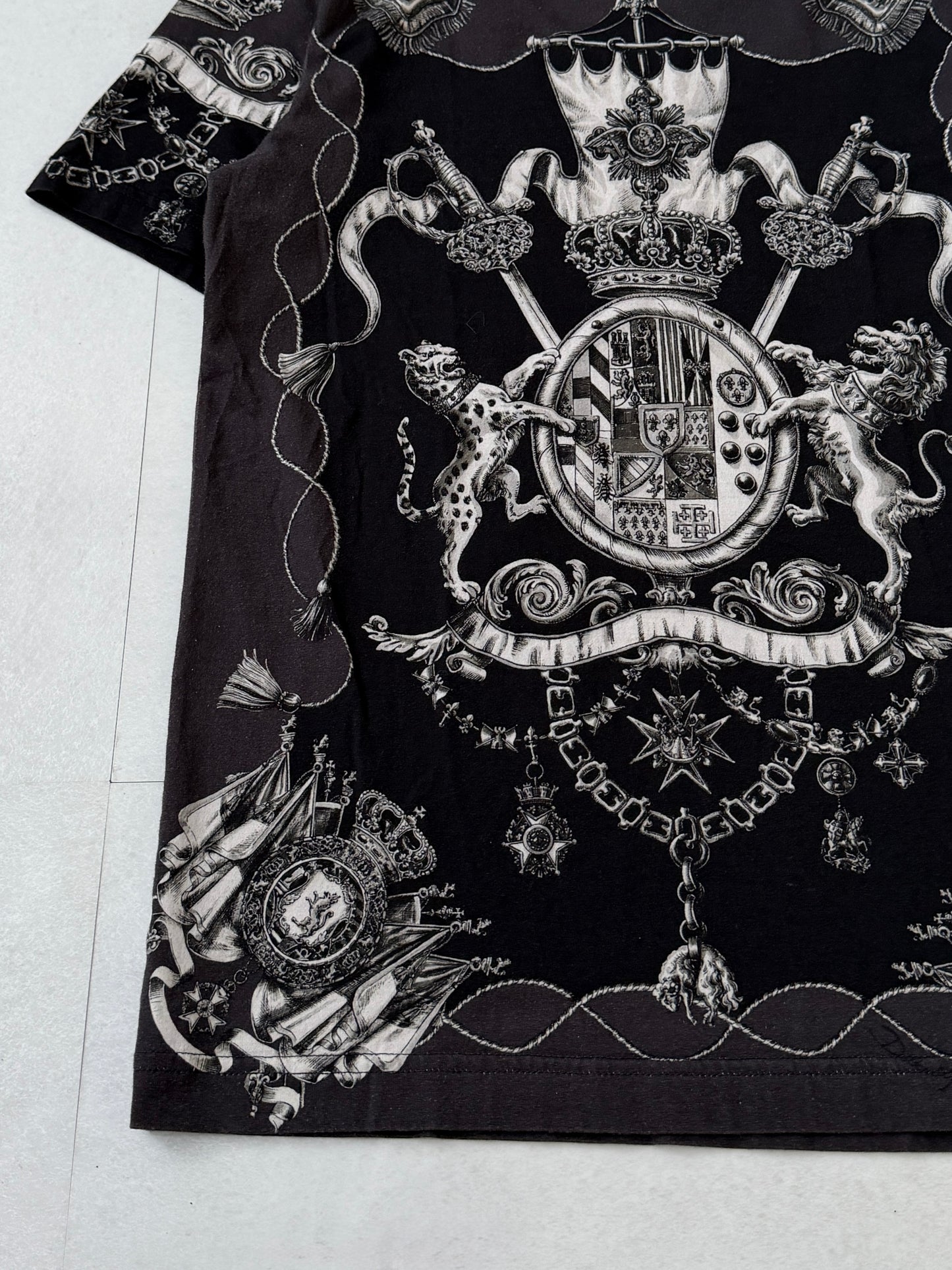 DOLCE&GABBANA Cotton All-Over Pattern T-Shirt Size 44