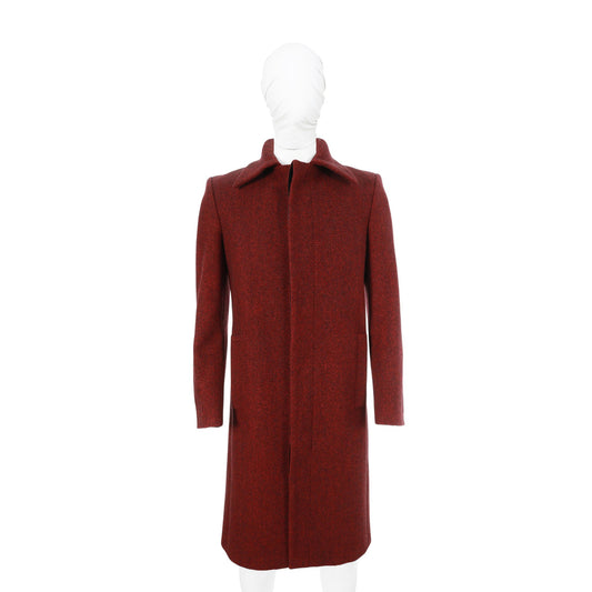 RAF SIMONS 1999 A/W Bordeaux Wool Coat Size 46