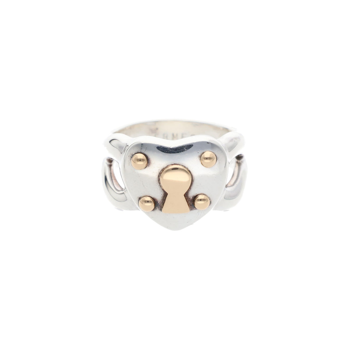 Hermes HERMÈS 925 Silver Gold Ring