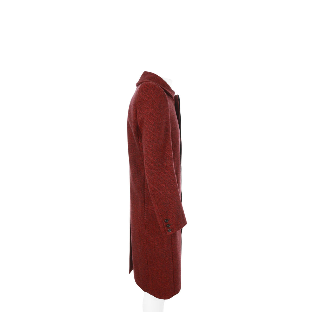 RAF SIMONS 1999 A/W Bordeaux Wool Coat Size 46