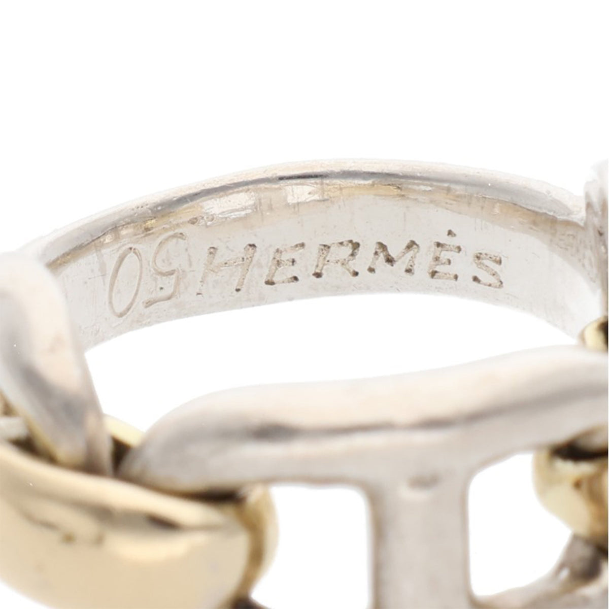 Hermes HERMÈS Silver Gold 925 750 Ring