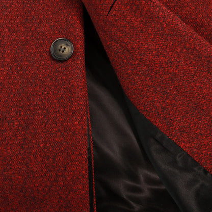 RAF SIMONS 1999 A/W Bordeaux Wool Coat Size 46