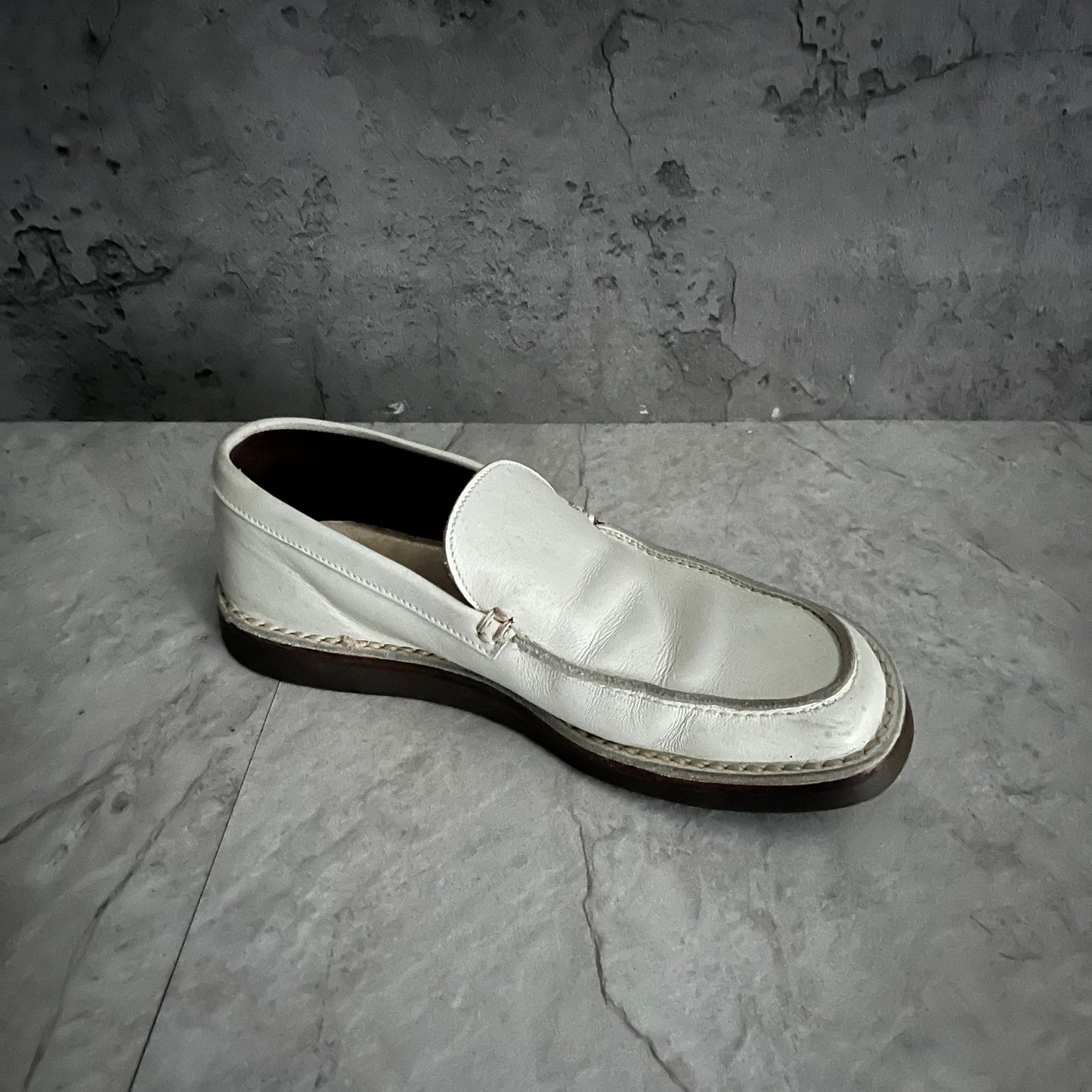 Prada White Loafer Size 26