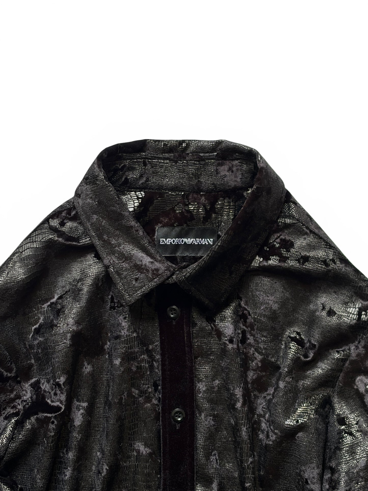 Armani EMPORIO ARMANI Black Long Sleeve Shirt Size XS