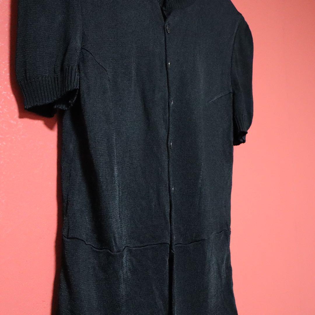 Comme des Garcons tricot Black Rayon Short Sleeve Size FREE