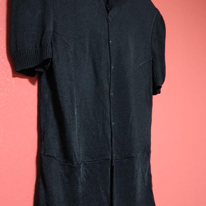 Comme des Garcons tricot Black Rayon Short Sleeve Size FREE