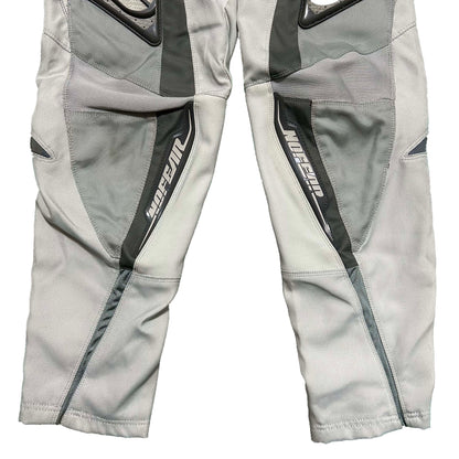 NO FEAR 90s Biker Trousers Light Gray Size 32