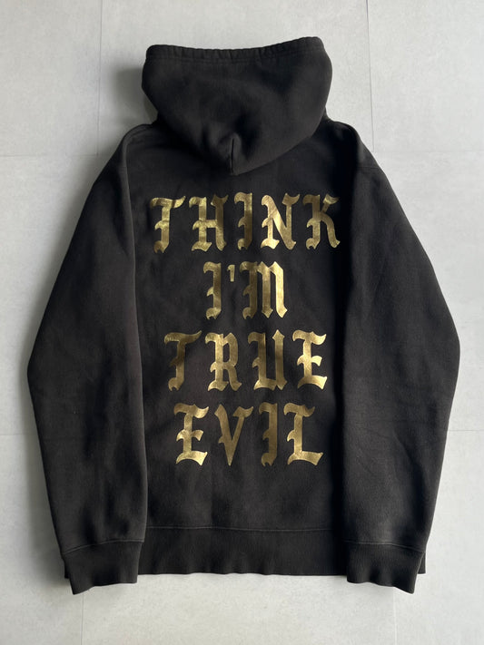 Vintage Milkboy Message Black Zip Hoodie Size XL