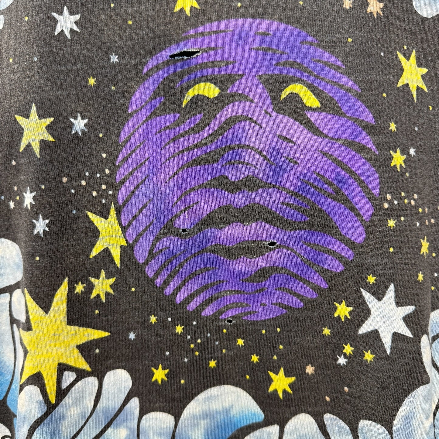 LIQUID BLUE 90s Pinkerton Sun Moon Print T-Shirt Size L