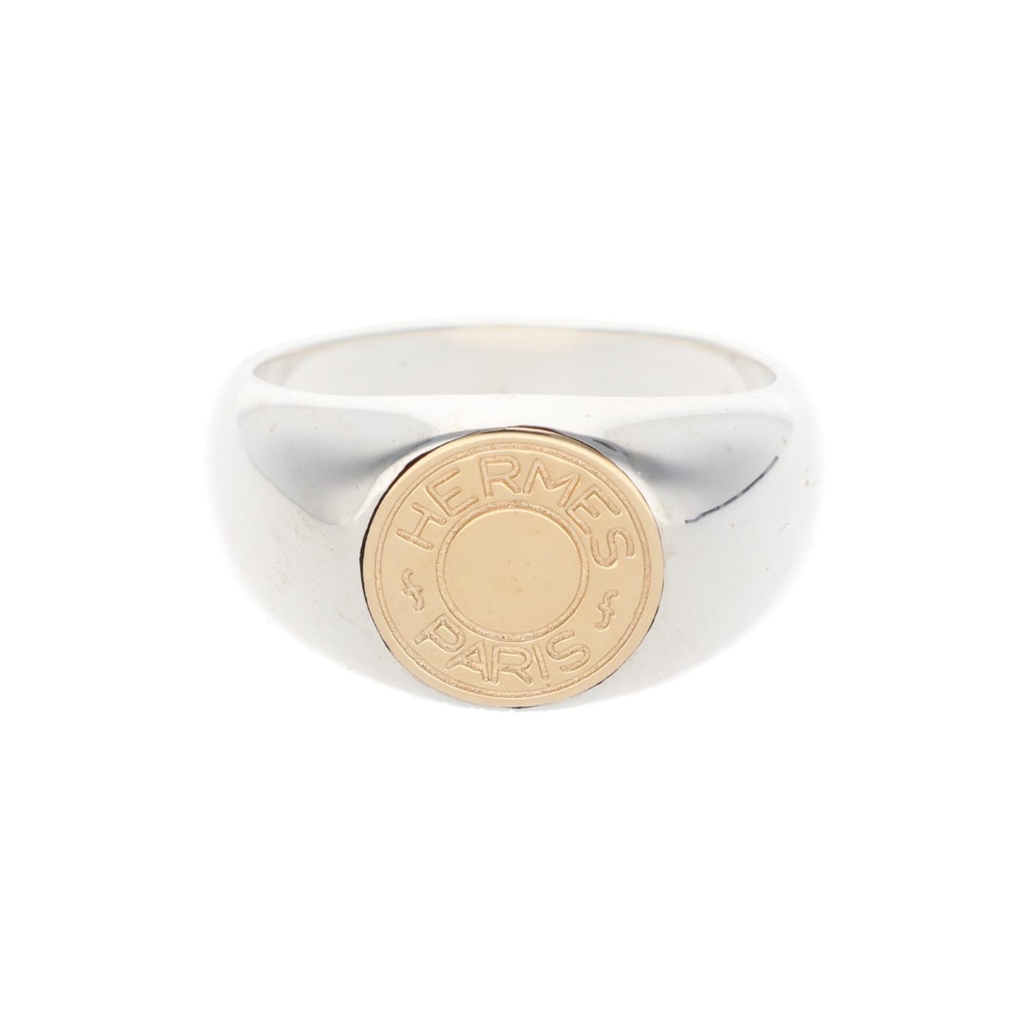 Hermes HERMÈS 925/750 Silver Gold Ring