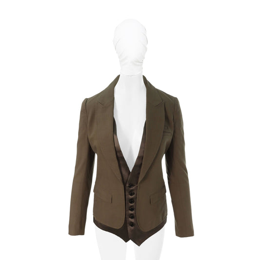 UNDERCOVER 2009 S/S Cotton Blend Jacket Brown Size 1
