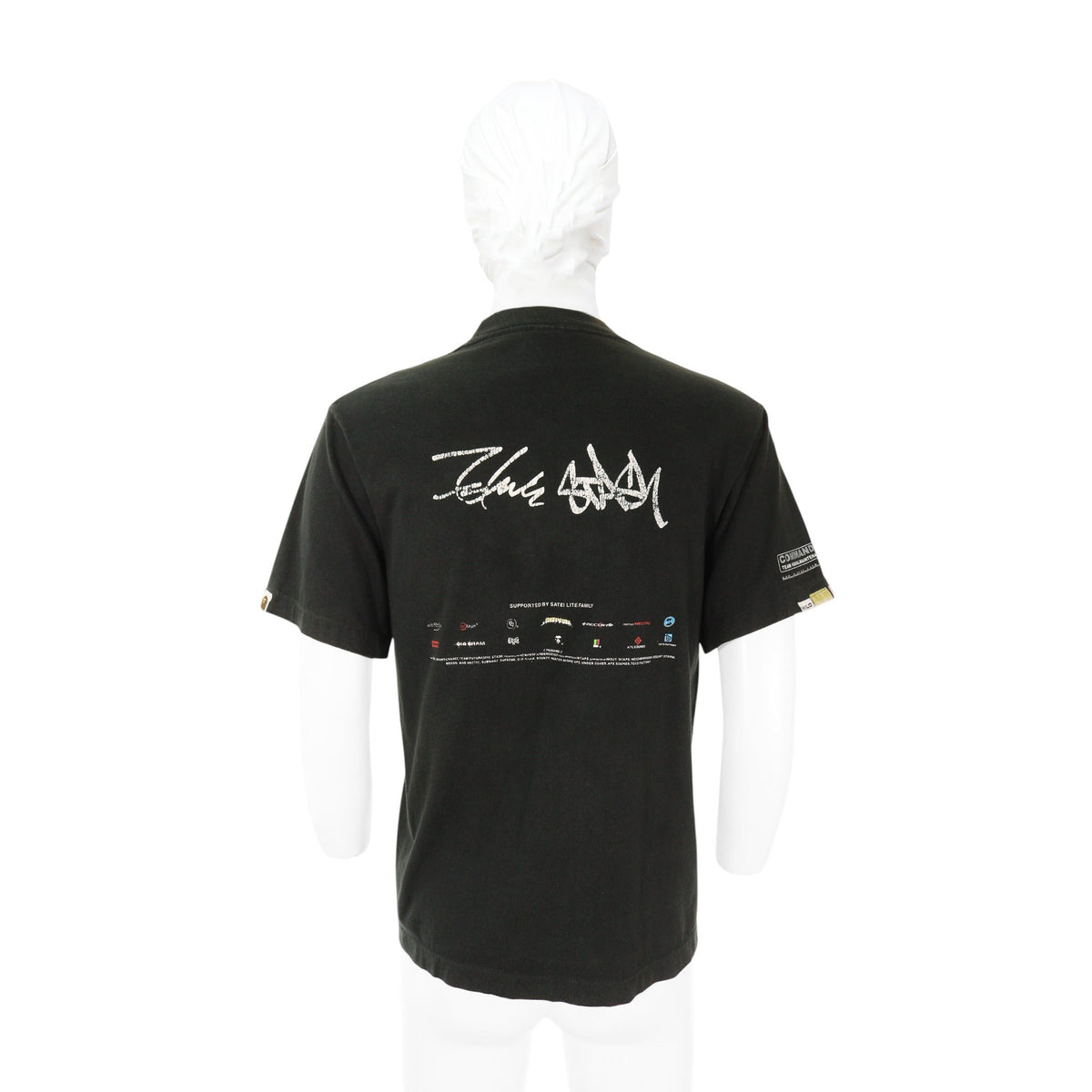 Bape A BATHING APE 2000 Cotton T-Shirt Black Size L