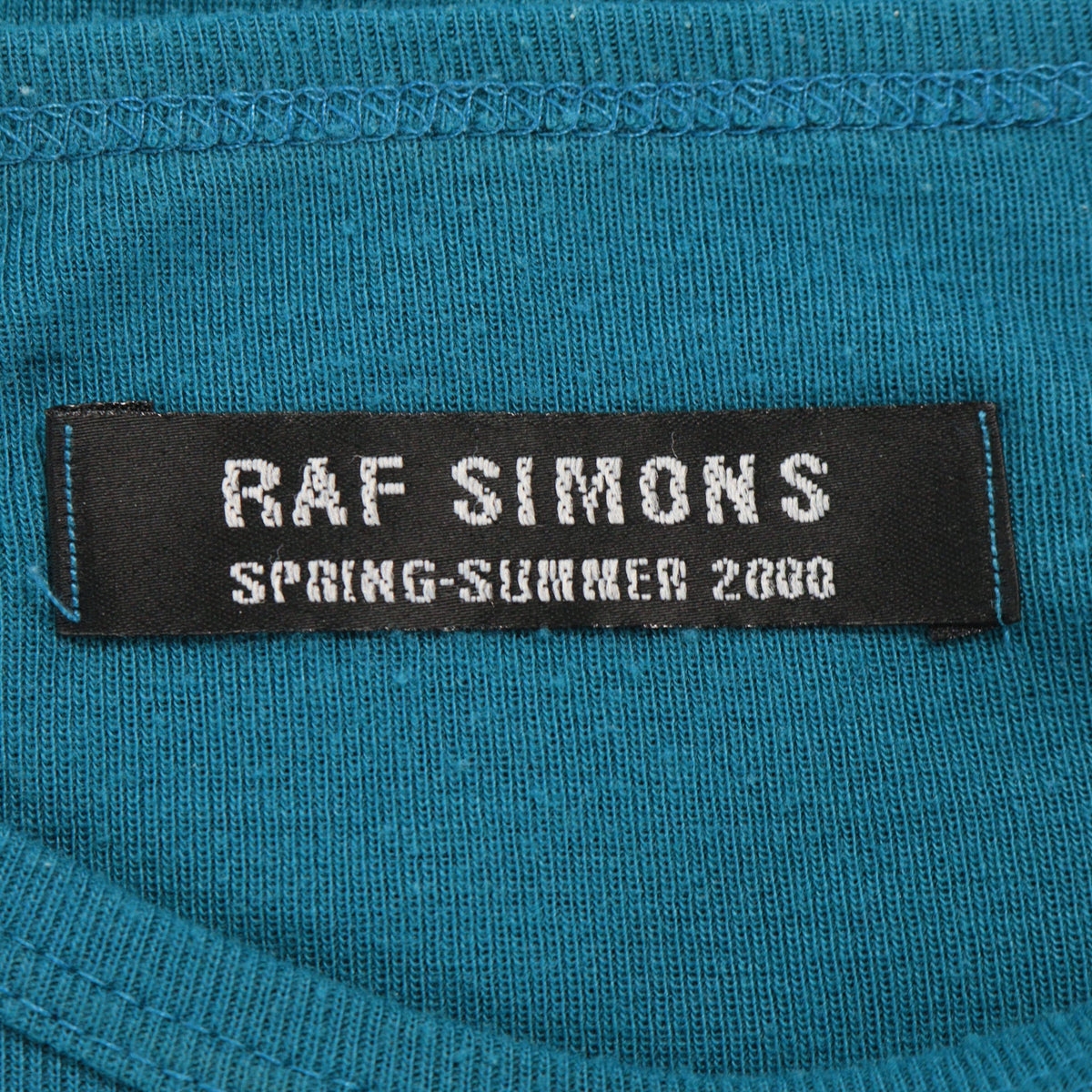 RAF SIMONS 00 S/S Poly Viscose T-Shirt Emerald Size 48
